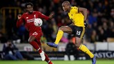 Penyerang Liverpool Divock Origi (kiri) dimainkan Juergen Klopp pada babak ketiga Piala FA 2019. Origi hanya dua kali dimainkan di Liga Primer Inggris musim ini. (Action Images via Reuters/Carl Recine)