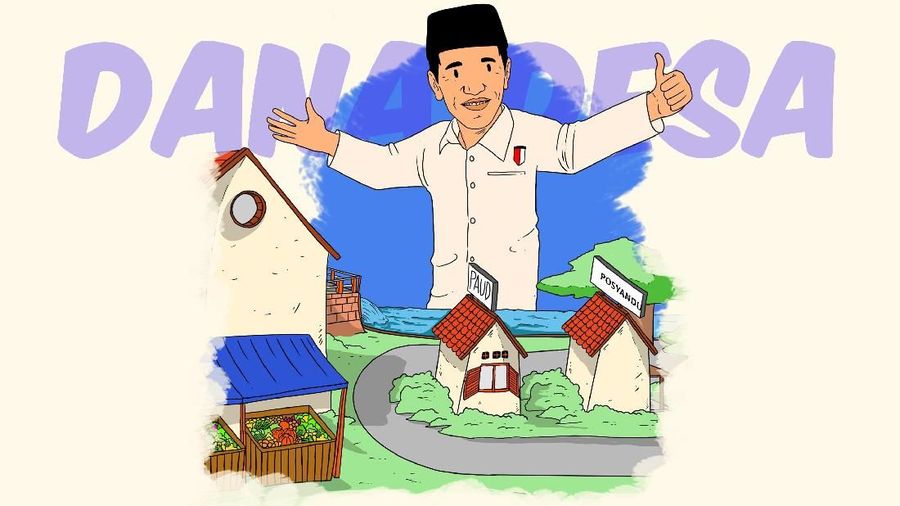 Infografis hasil kucuran dana desa 187 T di era jokowi