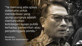 Moeldoko, Kepala Staf Kepresidenan.