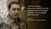 Wakil Ketua Umum Partai Gerindra Fadli Zon.