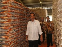 Sidak Beras, Jokowi  Senang Stok Beras 2,1 Juta Masih Aman