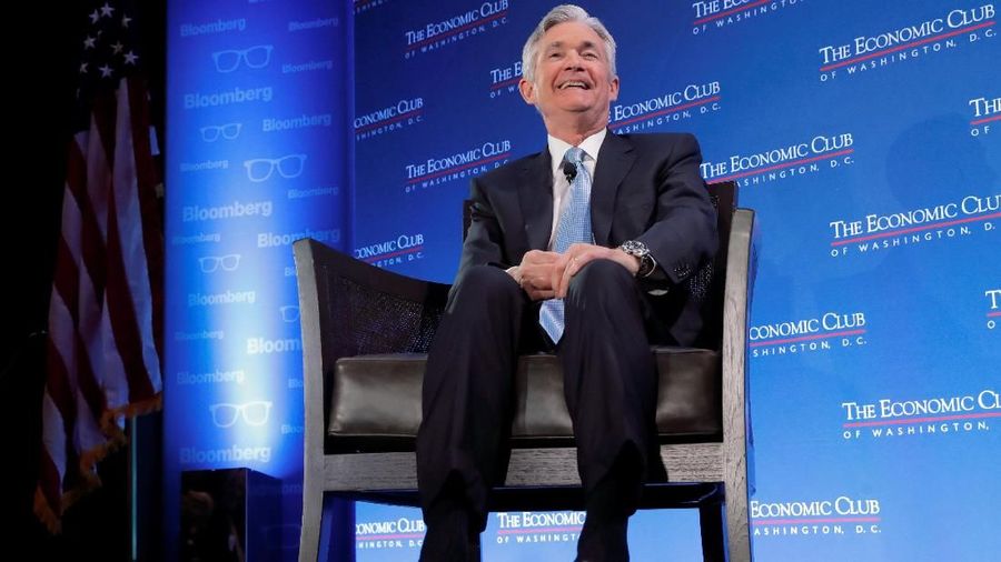U.S. Federal Reserve Board Chairman Jerome Powell participates in a luncheon discussion hosted by the Economic Club in Washington, U.S., January 10, 2019.  REUTERS/Jim Young
