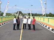 Peresmian proyek pembangunan infrastruktur yang dibiayai Surat Berharga Syariah Negara (SBSN/Sukuk). (Biro Pers Kementerian PUPR)
