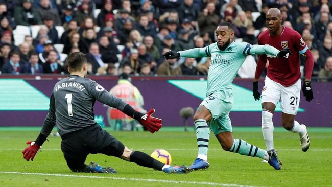 Babak Pertama: West Ham vs Arsenal Masih Imbang