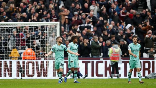 Arsenal Tumbang di Markas West Ham United