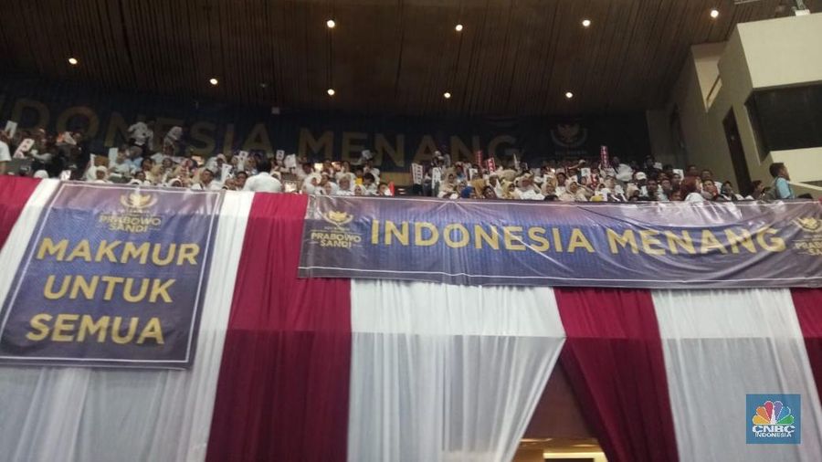 Calon Presiden nomor urut 02 Prabowo Subianto menyoroti soal banjirnya beras impor dalam pidato kebangsaan di JCC, Senin (14/1/2019).