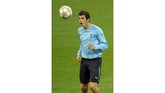Gareth Bale ketika menjalani latihan bersama Tottenham Hotspur jelang melawan Inter Milan di ajang Liga Champions, 19 Oktober 2010. (GIUSEPPE CACACE / AFP)