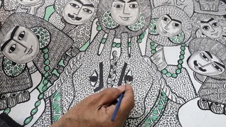 FOTO: Menjaga Seni Lukis Mesir dari Bahan-bahan Alam
