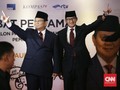 Acungkan Telunjuk Jempol Prabowo-Sandi Tiba di Lokasi Debat