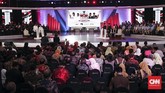 Dalam debat perdana ini, pasangan Joko Widodo-Ma'ruf Amin dan pasangan Prabowo Subianto-Sandiaga Uno beradu gagasan dan argumen terkait visi-misi mereka. (CNN Indonesia/Safir Makki).
