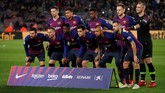 Barcelona menjamu Levante pada leg kedua babak 16 besar Copa del Rey di Stadion Camp Nou, Kamis (17/1) malam waktu setempat. Lionel Messi dan dimainkan pelatih Ernesto Valverde sejak awal laga. (REUTERS/Albert Gea)