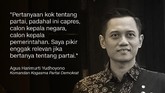 Komandan Kogasma Partai Demokrat, Agus Harimurti Yudhoyono.
