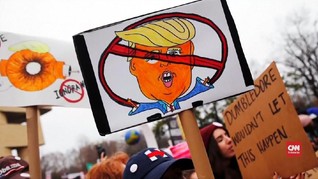 VIDEO: Turun ke Jalan, Perempuan AS Beri Tekanan ke Trump