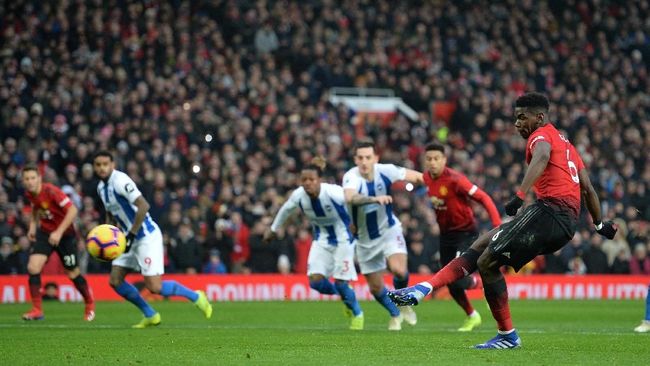 Manchester United Unggul 2-0 atas Brighton Hingga Turun Minum