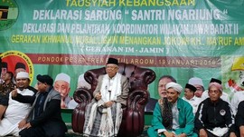 Santri Ngariung Ponpes Jabar Deklarasi Dukungan Jokowi-Ma'ruf