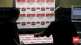 KPU melibatkan enam perusahaan percetakan untuk mencetak kertas suara di Pemilu 2019. (CNN Indonesia/Andry Novelino)