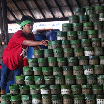 Melihat Produksi Kue Keranjang Hidangan Wajib Saat Imlek