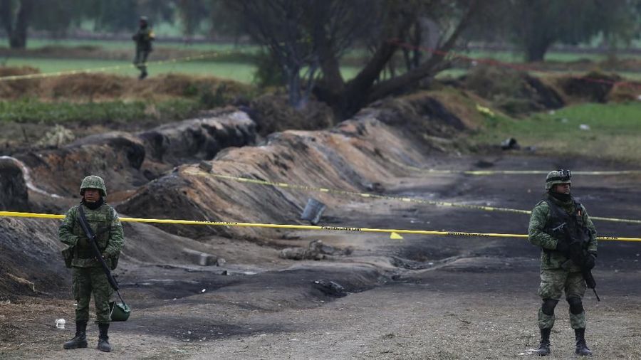 Korban tewas akibat ledakan pipa bahan bakar di Meksiko tengah pekan lalu naik menjadi 91 pada kemarin Senin