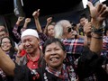 FOTO : Suka Cita Pendukung Sambut Kebebasan Ahok