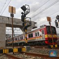 Rangkaian kereta Commuter Line di Stasiun Manggarai, Jakarta, Jumat (25/1/2019).(CNBC Indonesia/AndreanKristianto )