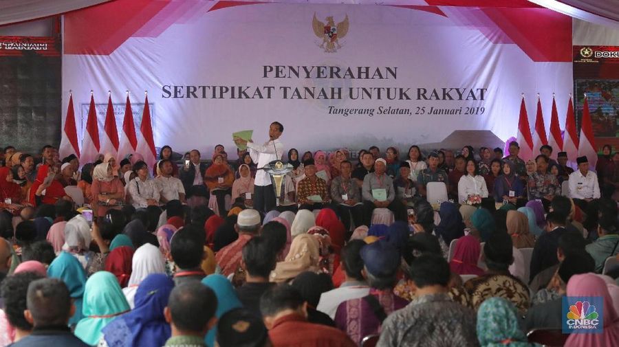 Lebih dari 40.172 sertifikat tanah akan dibagikan oleh Presiden Jokowi.