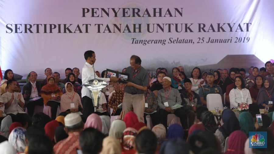 Lebih dari 40.172 sertifikat tanah akan dibagikan oleh Presiden Jokowi.
