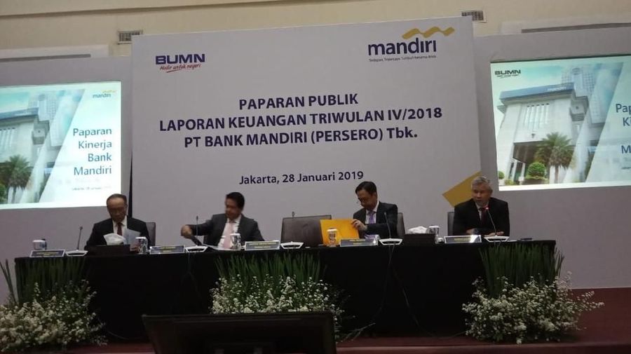 Di 2018, Bank Mandiri cetak laba bersih Rp 25 T atau naik 21% dibandingkan periode yang sama tahun 2017.