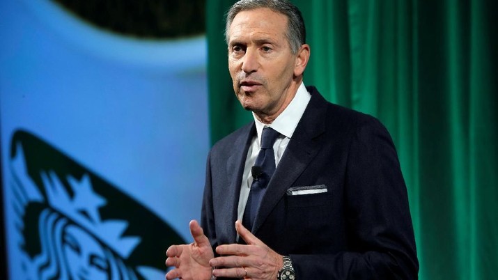 starbucks, howard schultz FILE PHOTO: Starbucks Chairman and CEO Howard Schultz delivers remarks at the Starbucks 2016 Investor Day in Manhattan, New York, U.S. December 7, 2016. REUTERS/Andrew Kelly/File Photo