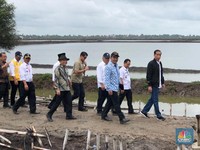 Di Muara Gembong Bekasi, Jokowi Dipatil Udang