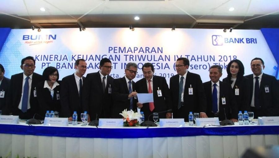 PT Bank Rakyat Indonesia (Persero) Tbk (BBRI) berhasil meraih laba sebesar Rp 32,4 triliun pada 2018