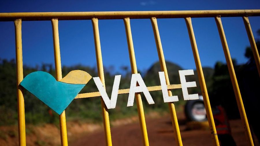 A logo of the Brazilian mining company Vale SA is seen in Brumadinho, Brazil January 29, 2019.  REUTERS/Adriano Machado
