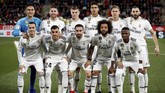 Pelatih Real Madrid Santiago Solari mencadangkan sejumlah pemain bintang seperti Thibaut Courtois dan Gareth Bale saat menghadapi Girona pada leg kedua perempat final Copa Del Rey, Kamis (31/1) malam waktu setempat. (REUTERS/Albert Gea)