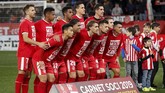 Girona menjamu Real Madrid pada leg kedua perempat final di Stadion Montilivi dengan defisit ketinggalan 2-4 dari Los Blancos. (REUTERS/Albert Gea)