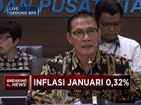 Inflasi Januari 0,32% MOM