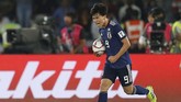 Jepang sempat memperkecil ketertinggalan dari Qatar melalui gol Takumi Minamino pada menit ke-69. (REUTERS/Thaier Al-Sudan’)