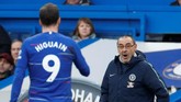 Saat ini Higuain total mengemas 40 gol dalam 45 pertandingan di bawah arahan pelatih Maurizio Sarri. (Reuters/John Sibley)