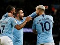 FOTO: Hattrick Aguero Bawa Manchester City Bungkam Arsenal