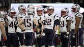 New England Patriots yang dipimpin Tom Brady (12) sebelum tampil di Super Bowl 2019. Ini adalah kali ketiga beruntun New England Patriots tampil di Super Bowl. (REUTERS/Mike Segar)