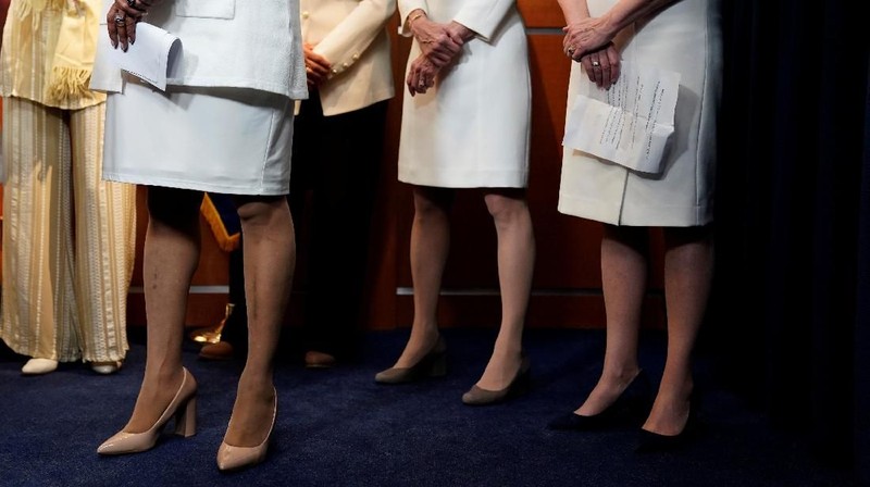 Dalam pidatonya, Presiden AS Donald Trump berbicara tentang perempuan dalam angkatan kerja.