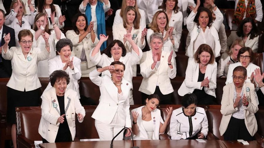 Dalam pidatonya, Presiden AS Donald Trump berbicara tentang perempuan dalam angkatan kerja.