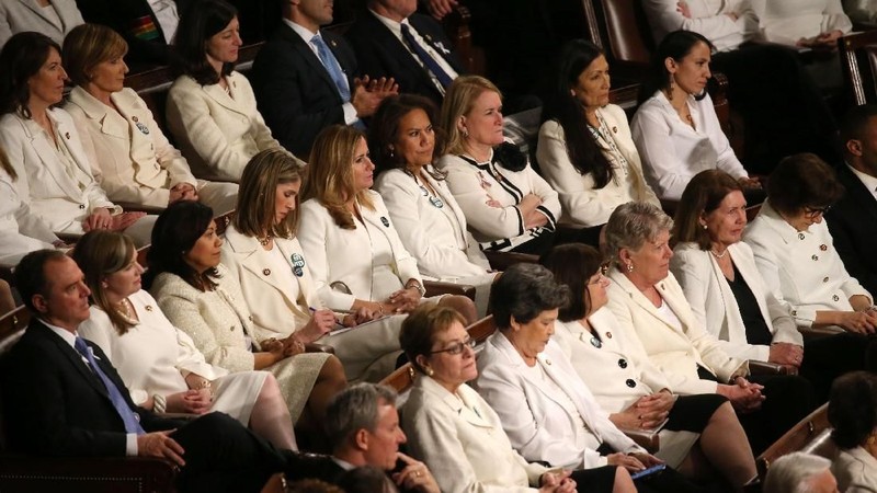 Dalam pidatonya, Presiden AS Donald Trump berbicara tentang perempuan dalam angkatan kerja.