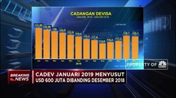 Cadangan Devisa Januari 2019 Turun Jadi USD 120,1 M