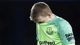 Jordan Pickford gagal mengamankan gawang Everton dari kebobolan. Kekalahan atas Man City membuat kesebelasan asal Liverpool itu terpaku di papan tengah. (Action Images via Reuters/Carl Recine)