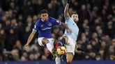 Pertandingan antara Everton vs Manchester City di Stadion Goodison Park, Rabu (6/2) malam waktu setempat, menjadi laga perdana pekan ke-26 di Liga Inggris 2018/2019. (REUTERS/Phil Noble)