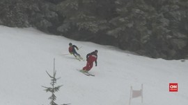 VIDEO: Resor Ski di Prancis Bertahan Hadapi Kondisi Salju