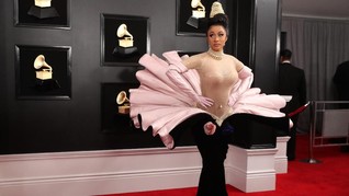Gaun Mekar Cardi B dan Reaksi Warganet di Grammy Awards 2019