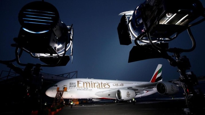 Emirates Airline salah satu maskapai pelanggan utama pesawat A380. Emirates Airline salah satu maskapai pelanggan utama pesawat A380. (REUTERS/Christian Charisius)