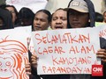 Aksi Tolak Penurunan Status Kawasan Kamojang dan Papandayan