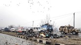 Serangan ini terjadi lebih dari dua tahun setelah gerilyawan bersenjata memasuki pangkalan militer di Kota Garnisun Uri, sekitar 102 kilometer dari Srinagar, menewaskan sedikitnya 18 orang. (Reuters/Younis Khaliq)