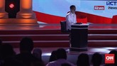 Sementara Jokowi dalam pernyataan penutup menegaskan bahwa dalam pemerintahannya ia telah membubarkan Petral, mengambil alih Freeport serta Blok Minyak Rokan dan Mahakam. (CNN Indonesia/Hesti Rika)